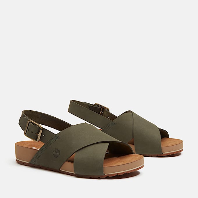 Malibu Waves Basic Backstrap Sandal for Women in Dark Green TBL Green ALT4