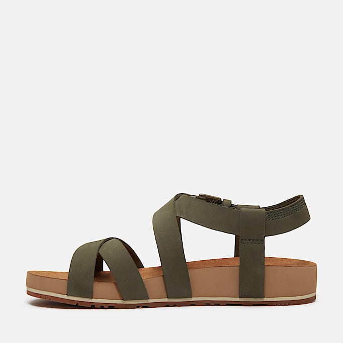 Malibu Waves Backstrap Sandal for Women in Dark Green TBL Green ALT6