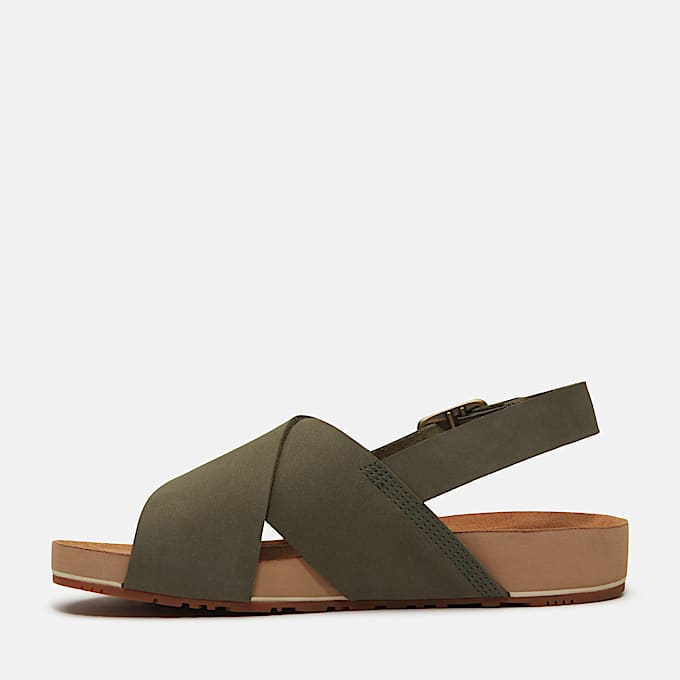 Malibu Waves Basic Backstrap Sandal for Women in Dark Green TBL Green ALT6