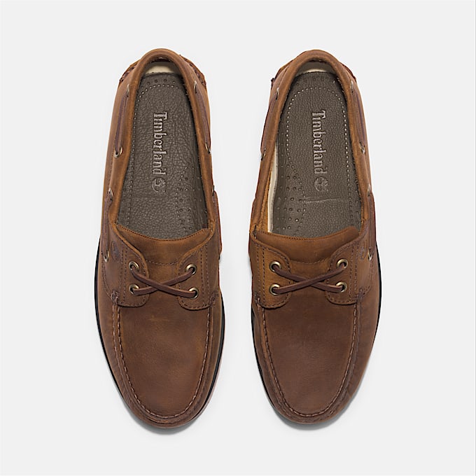 Classic 2-Eye Boat Shoe for Men in Brown