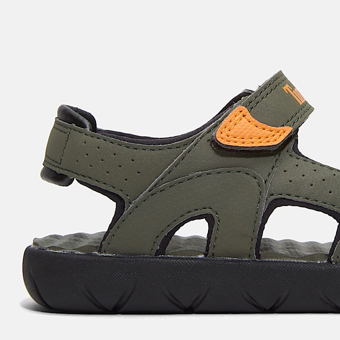 Perkins Row Backstrap Sandal for Youth in Green TBL Green ALT7