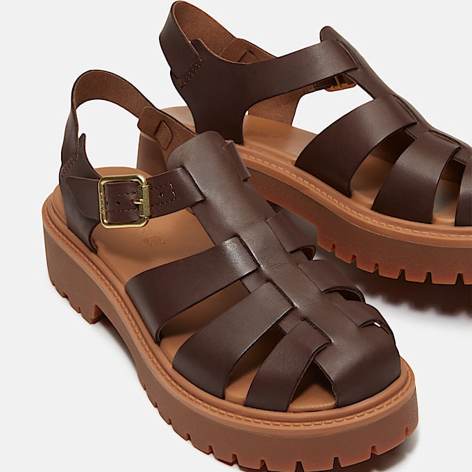 Stone Street Fisherman-Sandale mit Plateausohle für Damen in Dunkelbraun