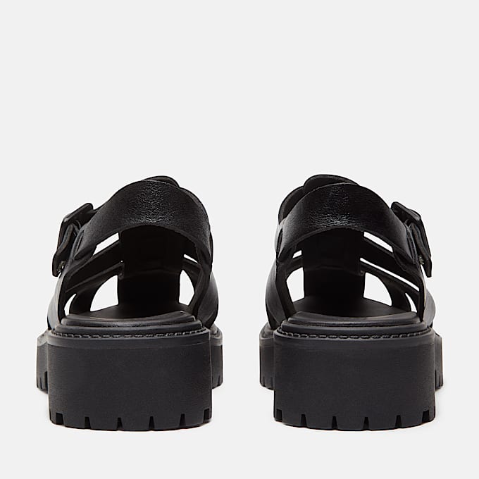 Stone Street Fisherman-Sandale mit Plateausohle für Damen in Schwarz