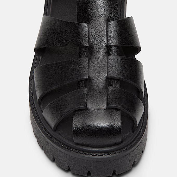 Stone Street Fisherman-Sandale mit Plateausohle für Damen in Schwarz