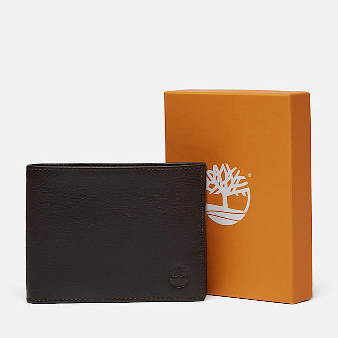 Kennebunk Large Wallet With Coin Pocket for Men in Dark Brown