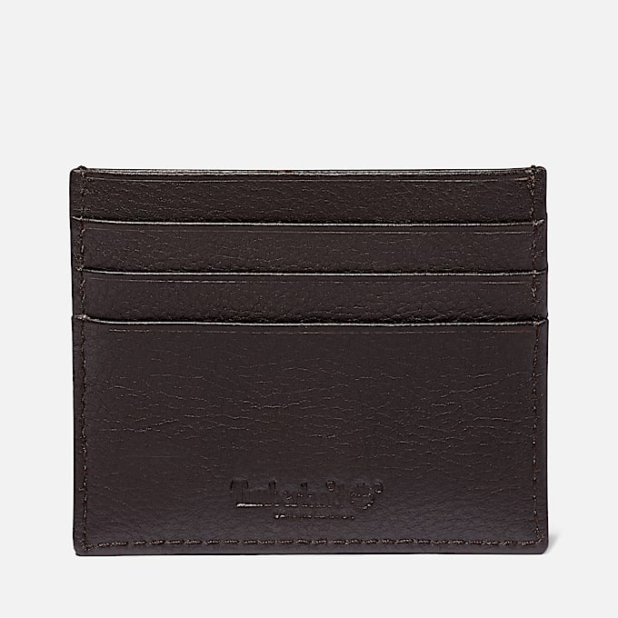 Kennebunk Leather Card Holder for Men in Dark Brown