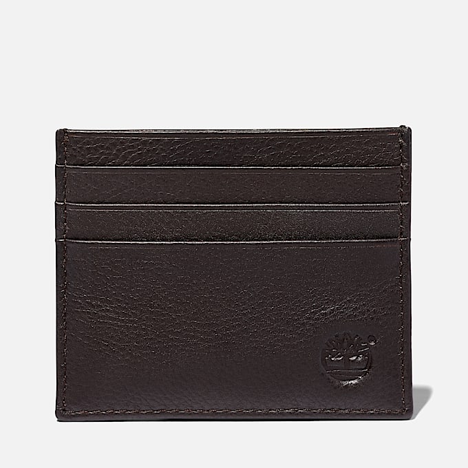 Kennebunk Leather Card Holder for Men in Dark Brown - 1