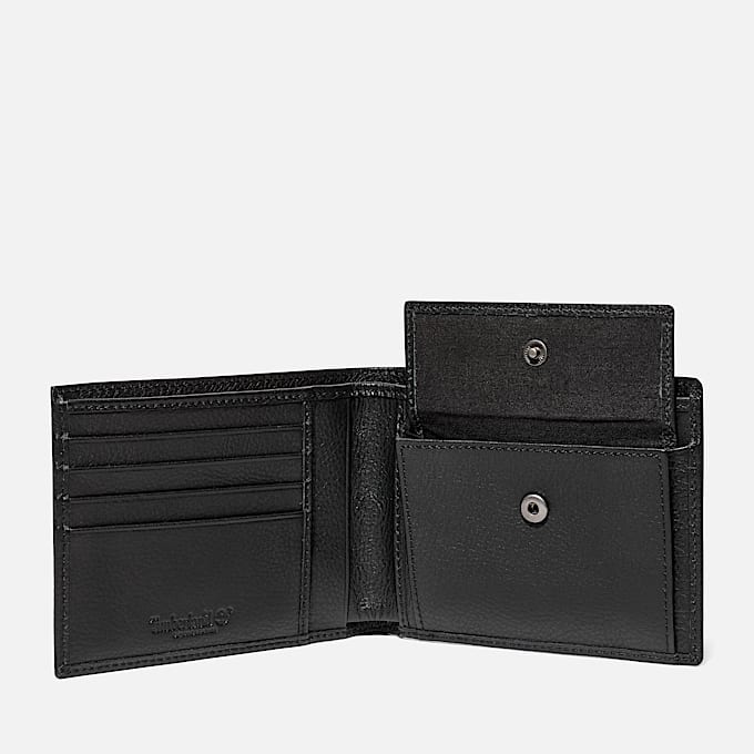 Grand portefeuille avec porte-monnaie Kennebunk pour homme en noir