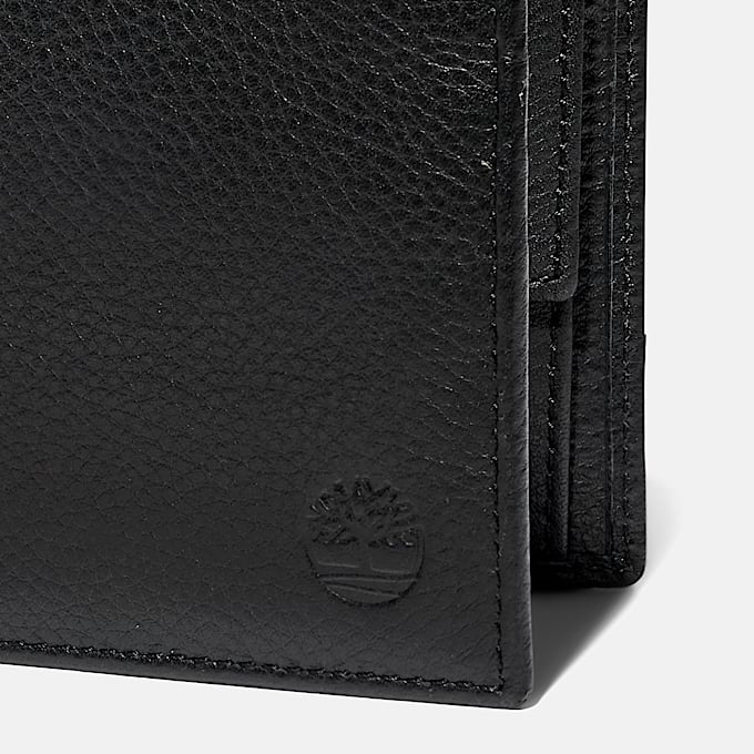 Grand portefeuille avec porte-monnaie Kennebunk pour homme en noir