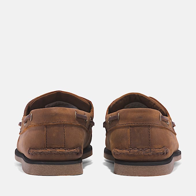 Classic 2-Eye Boat Shoe for Men in Brown