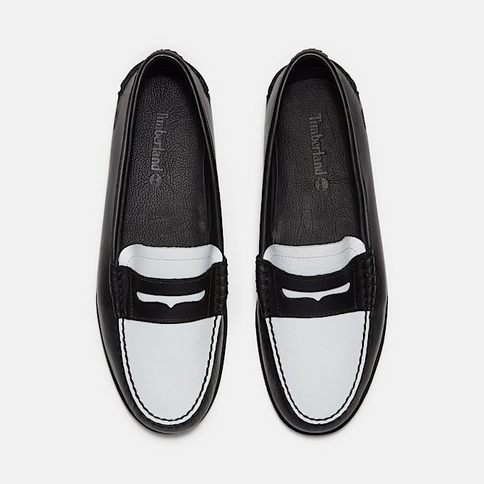 Timberland klassischer Bootsloafer fr Herren in SchwarzWei TBL Schwarz ALT2