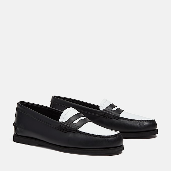 Timberland klassischer Bootsloafer fr Herren in SchwarzWei TBL Schwarz ALT4