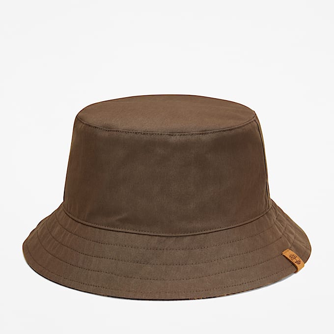 Reversible Plaid Bucket Hat for Women in Brown TBL Brown ALT2