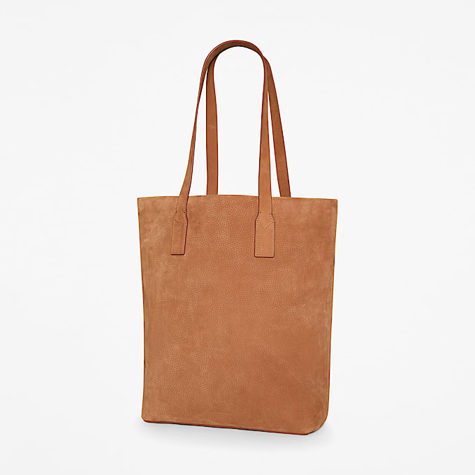 Bolso tote de cuero suave en marrón