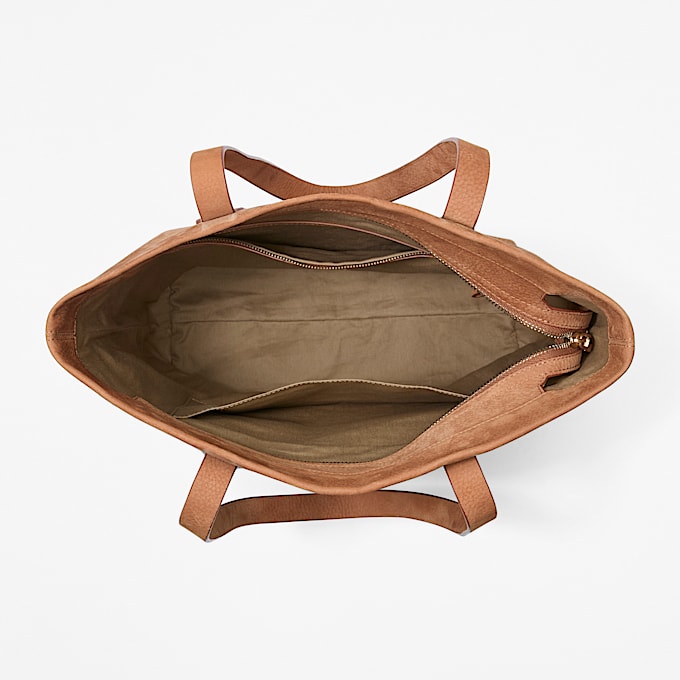 Bolso tote de cuero suave en marrón - 1