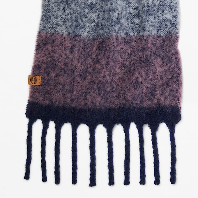 Gewebter gestreifter Schal in Pink TBL Pink ALT2