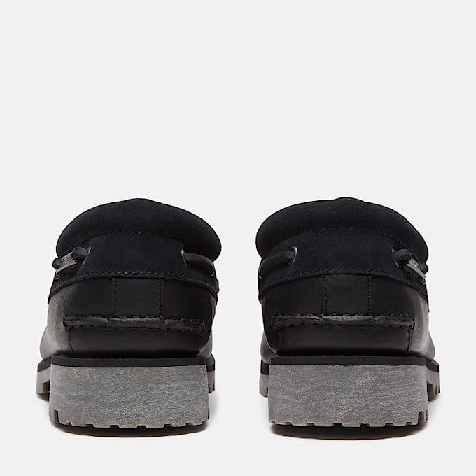 Handgenähter Timberland® Authentic 3-Eye Lug Bootsschuh für Herren in Schwarz