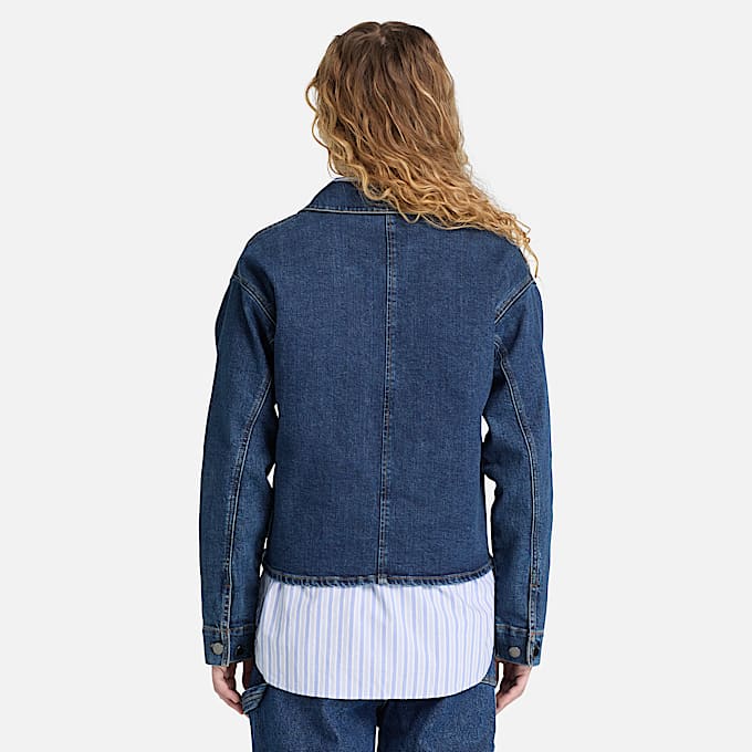 Hemdjacke aus Denim fr Damen in Blau TBL Blau ALT8