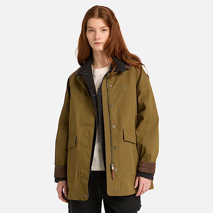 Wenham Waterproof Barn Coat for Women in Dark Green TBL Green ALT1