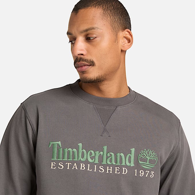 Established 1973 Rundhals-Sweatshirt für Herren in Schwarz