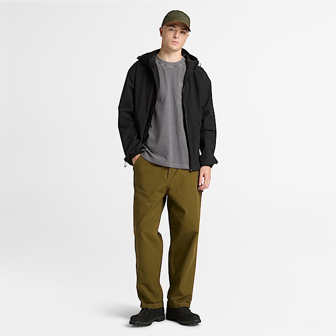 Winnick Waterproof Shell Jacket for Men in Black TBL Black ALT2