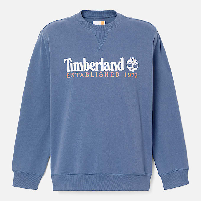 Sudadera de cuello redondo Established 1973 para hombre en azul oscuro - 1