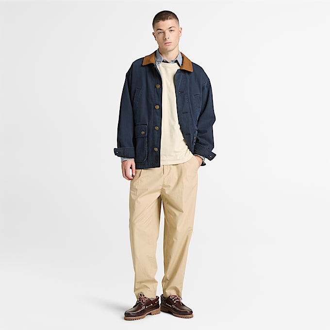 T-shirt a Maniche Corte Tinta in Capo Dunstan River da Uomo in beige