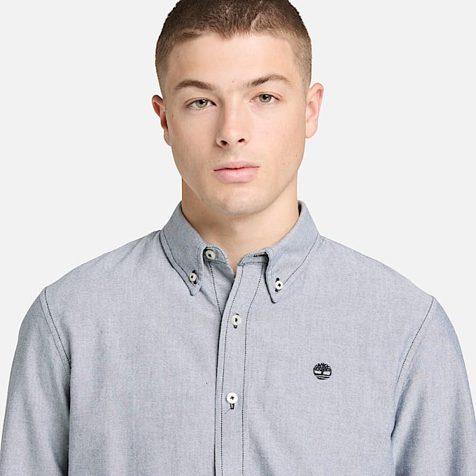 Camisa Oxford para Homem em azulescuro TBL azul ALT3