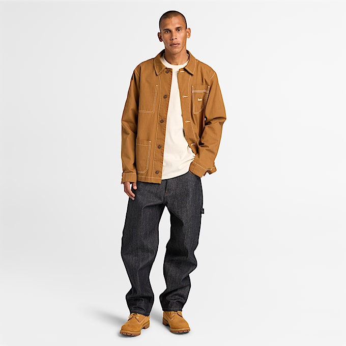 Chore Canvas Jacket in Dark Yellow