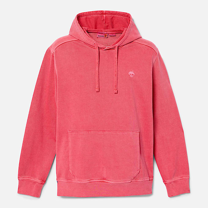 Merrymack River Garment Hoodie mit Stckfrbung fr Herren in Rot TBL Rot HERO