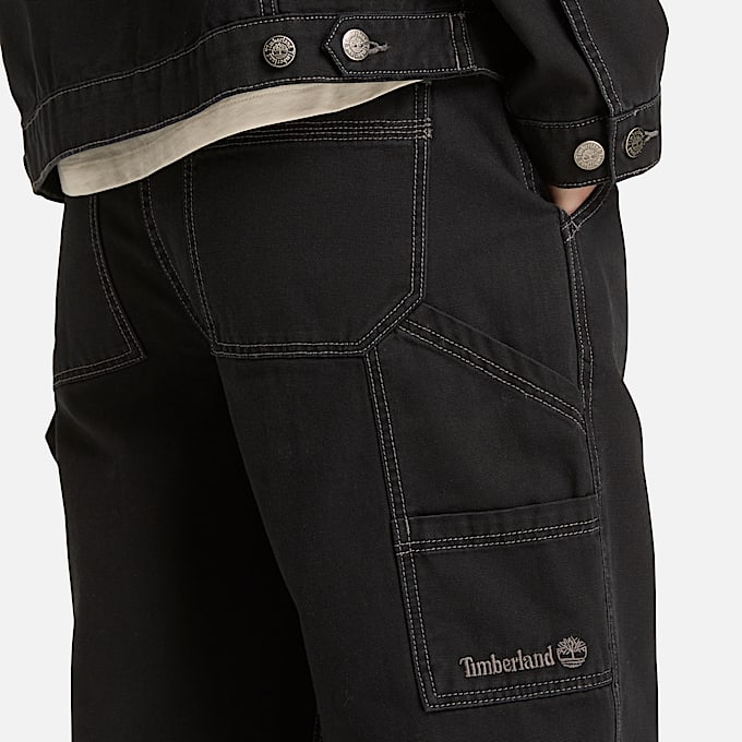 Canvas Straight Trouser for Women in Black TBL Black ALT3