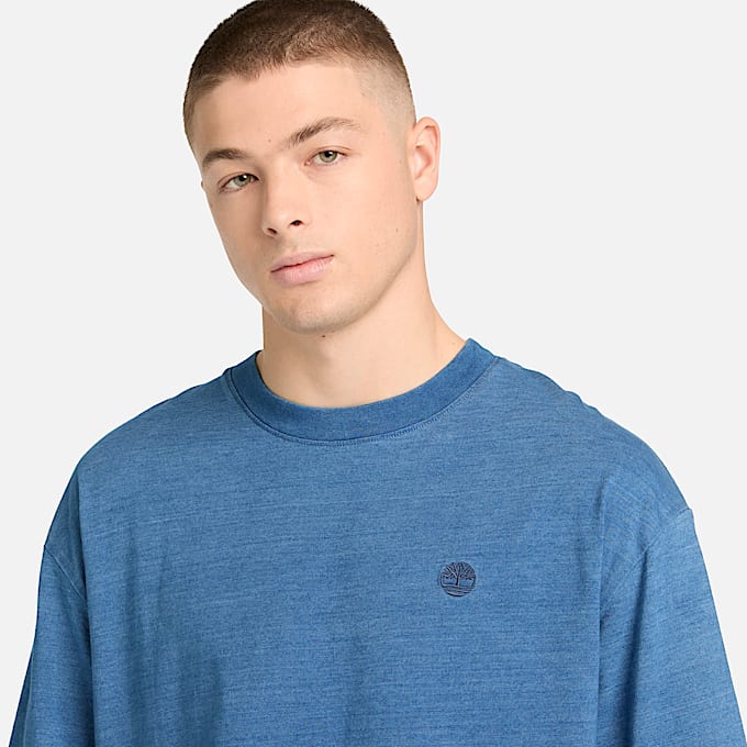 Indigo T-Shirt für Herren in Hellblau