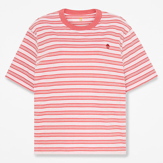Striped ShortSleeve TShirt for Women in Red TBL Red HERO