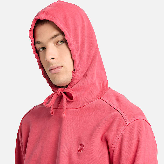 Merrymack River Garment Hoodie mit Stckfrbung fr Herren in Rot TBL Rot ALT3