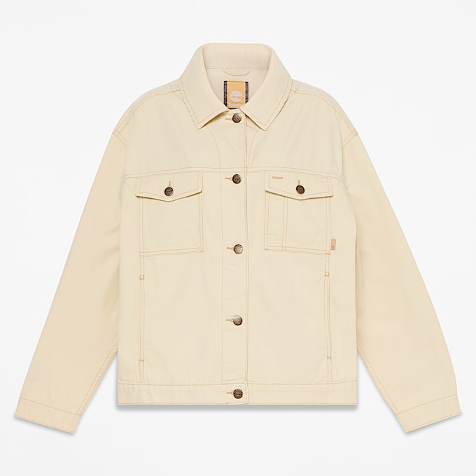 Giacca Trucker in Tela da Donna in beige TBL beige HERO