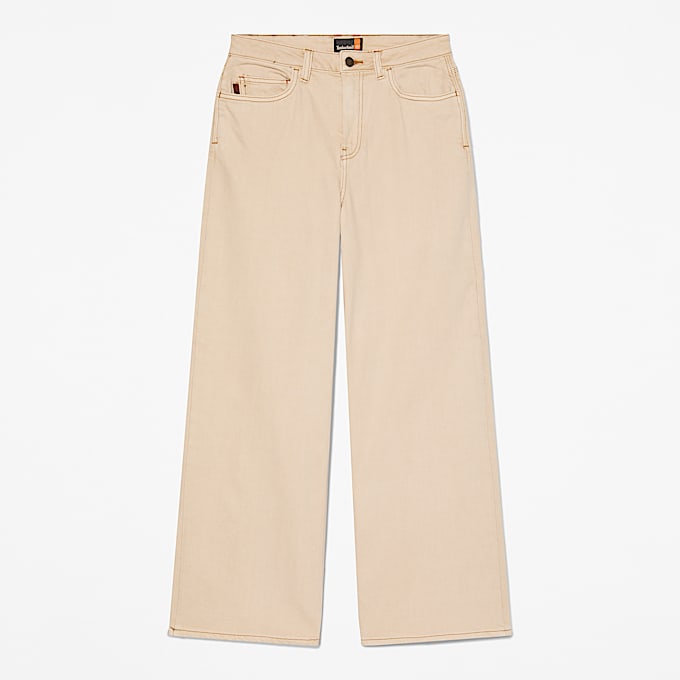 Denim Wide Leg Trouser for Women in Beige TBL Beige HERO
