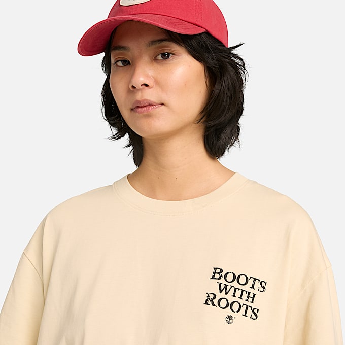 All Gender Timbs On My Feet TShirt in Beige TBL Beige ALT4