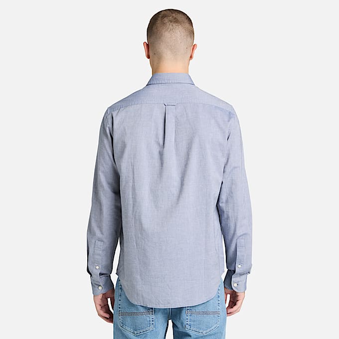 Gale River Oxford Langarmshirt fr Herren in Blau TBL Blau ALT8