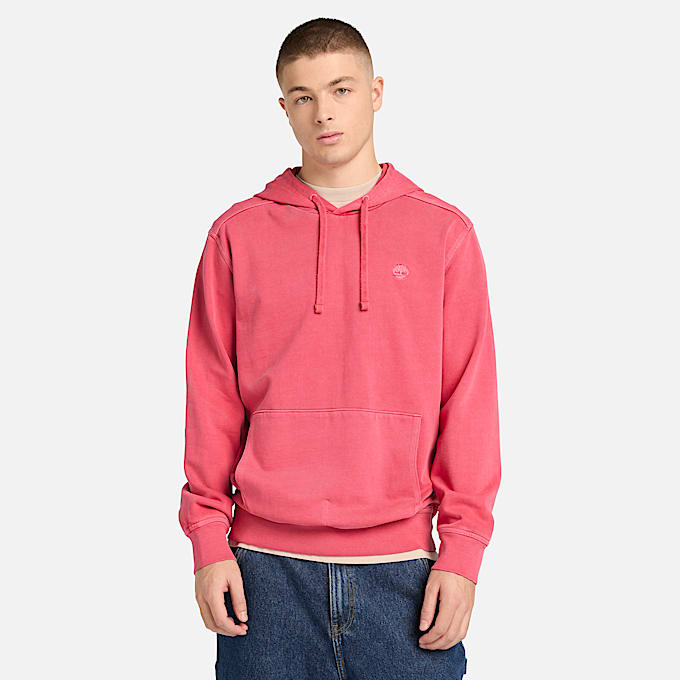 Merrymack River Garment Hoodie mit Stckfrbung fr Herren in Rot TBL Rot ALT1