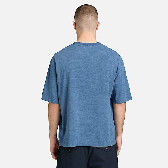 Indigo T-Shirt für Herren in Hellblau