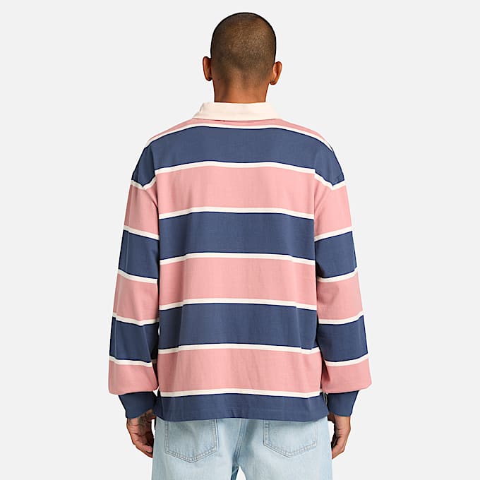 Polo de Râguebi Sem Género cor-de-rosa/azul-escuro