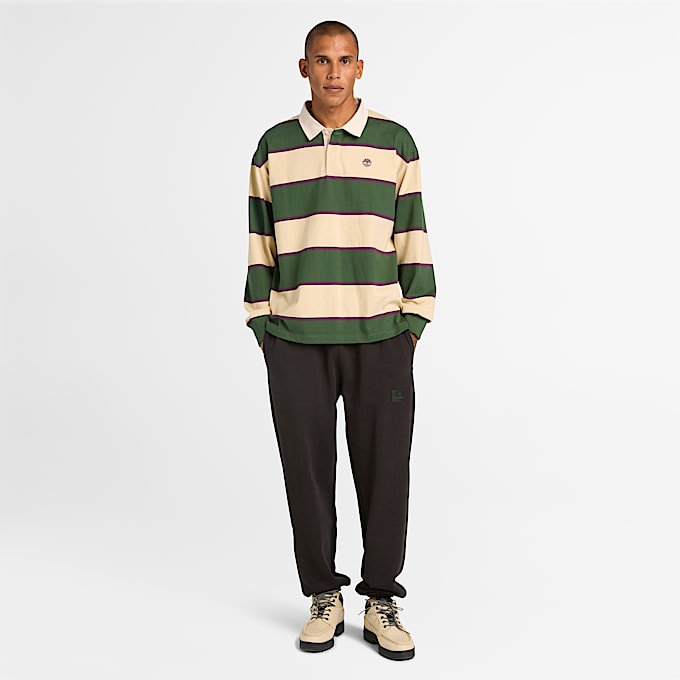 Polo de Râguebi Sem Género verde-escuro/bege