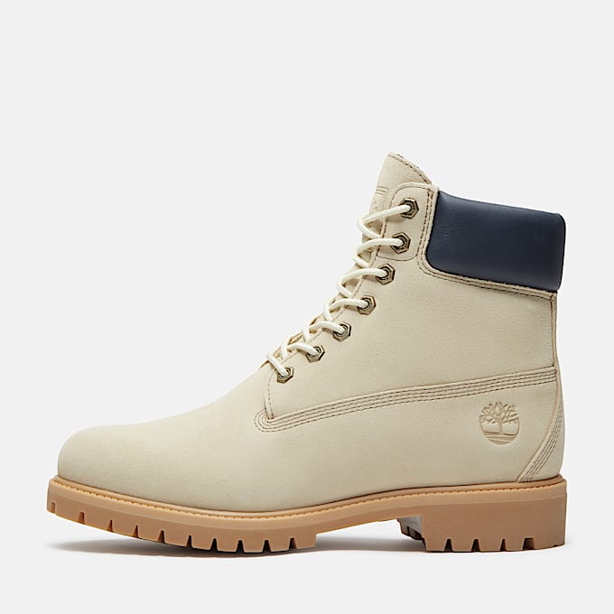 Timberland Year of the Horse Premium 6Inch Waterproof Boot for Men in Light BeigeDark Blue TBL Beige ALT11