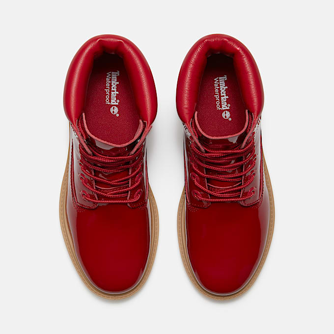 Wasserdichter 6-Inch Boot aus Timberland® Premium Lackleder für Damen in Rot