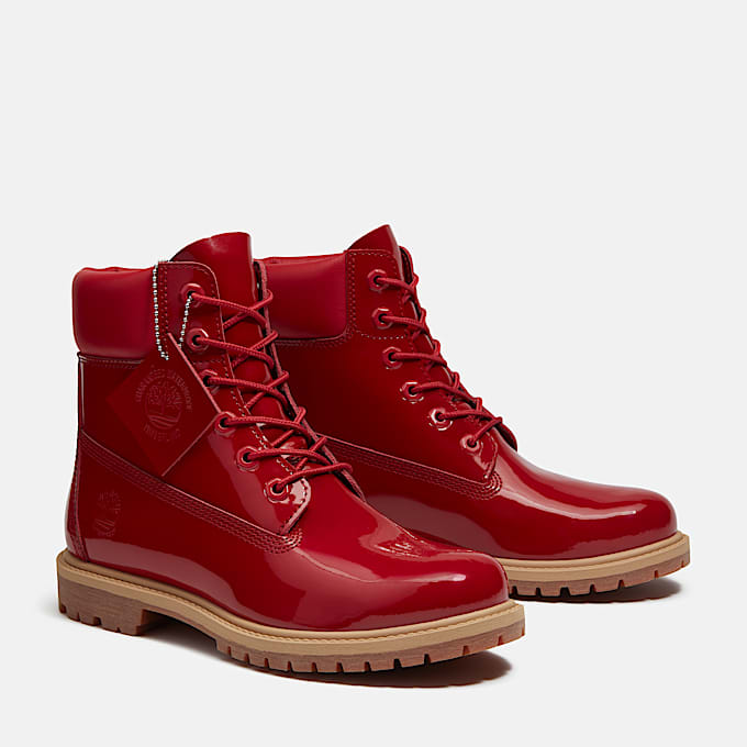 Wasserdichter 6Inch Boot aus Timberland Premium Lackleder fr Damen in Rot TBL Rot ALT4