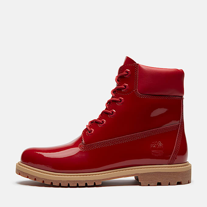Wasserdichter 6-Inch Boot aus Timberland® Premium Lackleder für Damen in Rot