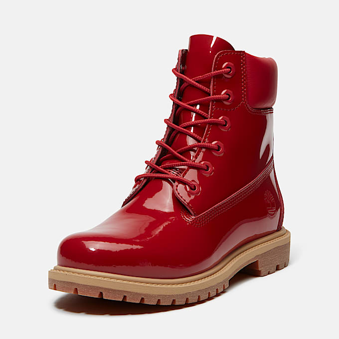 Wasserdichter 6-Inch Boot aus Timberland® Premium Lackleder für Damen in Rot