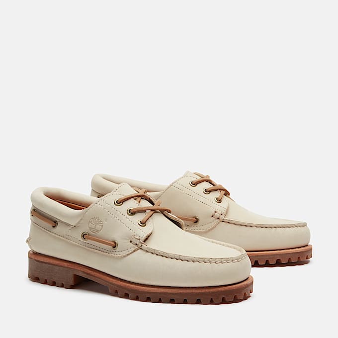 Timberland® Lake House 3-Eye Lug Boat Shoe for Men in Light Beige