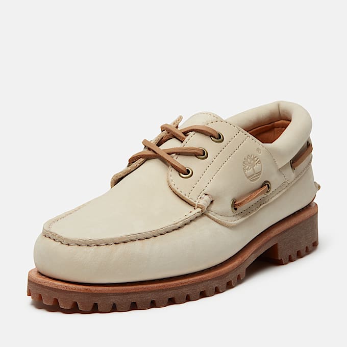Timberland® Lake House 3-Eye Lug Boat Shoe for Men in Light Beige
