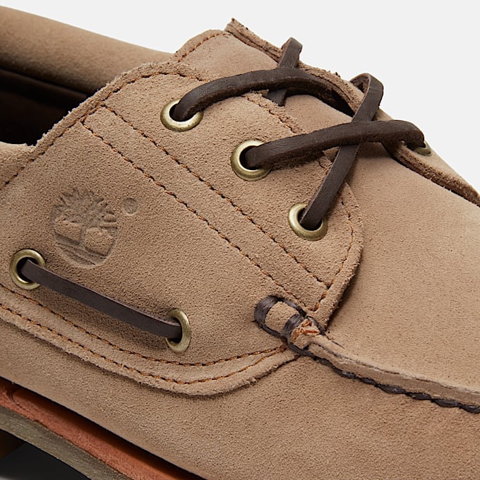 Timberland Mix Tape Authentic 3Eye Lug Boat Shoe for Men in Beige TBL Beige ALT7